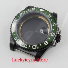Nueva caja de reloj PVD de 40MM con bisel verde, cristal de zafiro, ajuste ETA 2836 MIYOTA, movimiento automático 2024 - compra barato