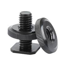 1 Pcs New Professional 1/4" Inch  Dual Nuts Tripod Mount Screw Black To Flash Hot Shoe Adapter Stand For Camera Studio Accessory 2024 - buy cheap