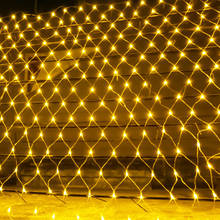 Guirnalda de luces LED de malla para decoración de fiestas, cortina de ventana, Navidad, boda, 2x2M, 3x2M, 6x4M 2024 - compra barato