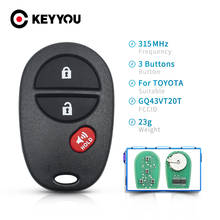 KEYYOU 3/4 Buttons For Toyota Tundra Highlander Sequoia Sienna GQ43VT20T 315Mhz Car Remote Controls Key Keyless Entry Remote Key 2024 - buy cheap