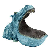 Estatua de hipopótamo, escultura de resina, Decoración de mesa para el hogar 2024 - compra barato