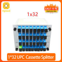 Free Shipping 2PCS/Lot SC UPC 1X32 Fiber Optic FTTH Cassette Box Optical Coupler SC UPC PLC 1X4 Fiber Splitter Box 2024 - buy cheap