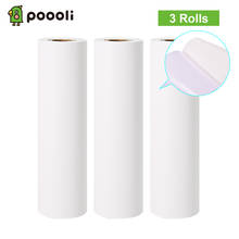 110 * 30mm 3 Rolls White Self-adhesive Thermal Paper Roll Printable Sticker Paper for Poooli L3 Portable Thermal Printer 2024 - buy cheap
