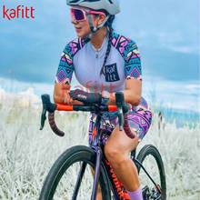 Kafeet-ropa de ciclismo para mujer, traje de ciclismo, mono de manga corta transpirable, ropa deportiva profesional, traje de carreras 2024 - compra barato