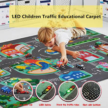 Children's Educational Carpet Traffic Urban Road LED Baby Play Mat Crawling Pad Kids Rug Infant Non-slip Developing Mats Blanket 2024 - buy cheap