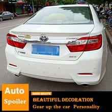 Para toyota camry spoiler 2012-2017 de alta qualidade material abs asa traseira do carro primer cor tronco spoiler traseiro esporte 2013 2014 2015 2024 - compre barato