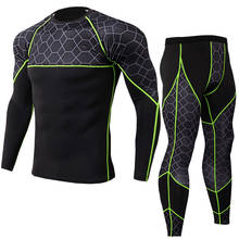 Motorcycle Thermal Underwear Sport Tights Fitness Clothes Running Training T-shirt Set Motorcycle Base Layer Tight Tops & Pants 2024 - buy cheap