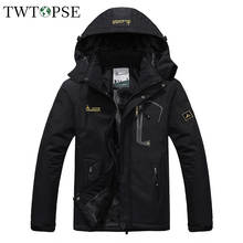 TWTOPSE, мужская куртка для сноубординга, лыжного спорта, зимняя, водонепроницаемая, Спортивная, теплая, для велоспорта, рыбалки, ветрозащитная, походная, для кемпинга, флисовая, верхняя одежда 2024 - купить недорого