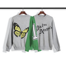 Palm Angels-Sudadera con cuello redondo para hombre y mujer, suéter informal de punto con diseño de mariposa, ideal para regalo de novio, Unisex 2024 - compra barato