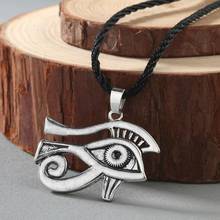 QIAMNI Men Punk Ancient Egyptian Eye of Horus Amulet Pendant Necklace Vintage Gift Ethnic Talisman Jewelry Charm Collier Bijoux 2024 - buy cheap