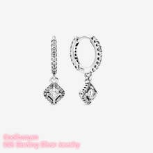 Square Sparkling Earrings 925 Sterling Silver Jewelry For Woman Make up Fashion Female Earrings Party Jewelry 2024 - buy cheap