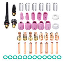 49pcs TIG Welding Torch Stubby Gas Lens Nozzle Glass Cup Accessories Kit 2024 - buy cheap