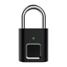 Anytek mini cadeado inteligente biométrico, cadeado inteligente sem chave usb de liga de zinco recarregável portátil para viagens e bagagens 2024 - compre barato