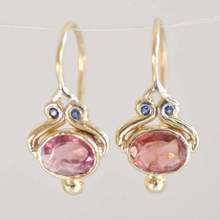 Bohemia Vintage Women Small Dangle Pink Stone Earrings  Tear Drop Earring Ethnic Indian Jewelry Antique 2024 - buy cheap