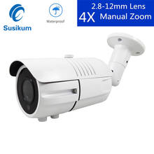 Cámara de seguridad CCTV para exteriores, lente Manual AHD de 1080-12mm, filtro de corte IR, bala de Metal de 2MP, con menú OSD, 2,8 P 2024 - compra barato