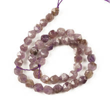 Cuentas de amatista de cristal púrpura facetadas, abalorios sueltos de piedra Natural de 8mm para fabricación de joyas, accesorios de pulsera DIY 2024 - compra barato