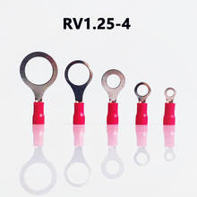 RV1.25-4 RED color Ring insulated terminal suit 4.3mm2 Cable Wire Connector cable Crimp Terminal 100PCS/Pack free shipping 2024 - buy cheap