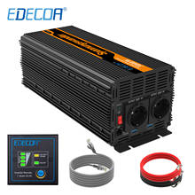EDECOA 3000w 6000w power inverter DC 12V to AC 220v 230V modified sine wave inverter with 5V 2.1A USB remote control LCD display 2024 - buy cheap