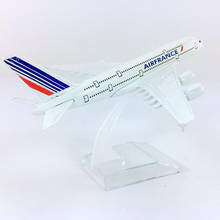 14CM 1:400 Scale Airbus A380-800 model aircraft Air France airplane landing gear W base alloy plane collectible display toy Gift 2024 - buy cheap