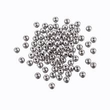 Espaciadores de cuentas de acero inoxidable 500, cuentas de Metal sueltas redondas planas con orificio de 2mm para la fabricación de joyas, 304 Uds., 4x3mm 2024 - compra barato