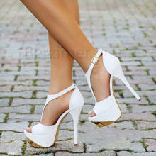 BERZIMER Summer Women Platform Sandals Stiletto Heels Party Sandalias Pumps Zapatos Mujer Shoes Woman Large Size 45 49 52 2024 - buy cheap
