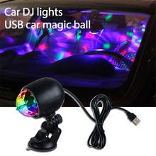 Lámpara decorativa portátil para coche, luz de fiesta con Control de sonido para exterior e interior, iluminación de DJ enchufable por USB, Bola de discoteca RBG 2024 - compra barato