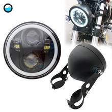 5 3/4 "led motocicleta farol h4 led 5.75 polegada led farol à prova dwaterproof água led farol para dyna sportster softail. 2024 - compre barato