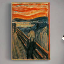 Edvard munch o grito famoso quadros em tela reproduções abstracto clássico grito cartazes de parede cuadros decoração para casa 2024 - compre barato