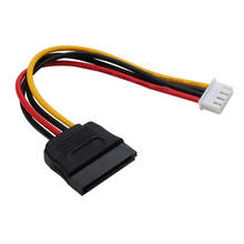 4Pin FDD Floppy Female to 15Pin SATA Female адаптер конвертер мощность приводит кабель Шнур 18AWG провода для ITX PC 2024 - купить недорого