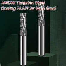 HRC65 Carbide Square End Mill Tungsten Steel Flat End Milling Cutter Mill Bits 4 Flute Straight Shank for Hardened Mold Steels 2024 - buy cheap