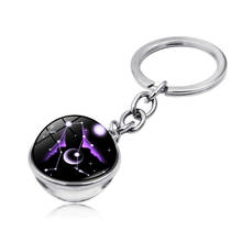 Zodiac Keychain Jewelry with Silver Color Aries Taurus Gemini Zodiac Sign 12 Constellations Double Side Glass Ball Car Keychain 2024 - buy cheap