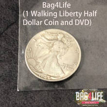 Bag4Life (1 монета на полдоллара в виде ходячей свободы и DVD), фокусы на сцене, Магия Крупным планом, ментализм иллюзия, трюк, реквизит, Magica 2024 - купить недорого