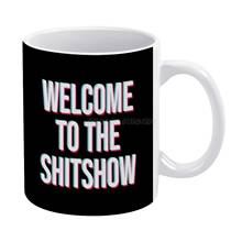 Tazas de cerámica de 11oz para café, té, leche, café, bienvenida a la Shitshow 2024 - compra barato