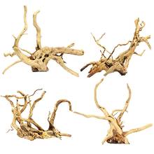 HOT Aquarium Driftwood Natural Wood Reptile Branch Fish Tank Tree Plant Stump Ornament Decor 4 PCS 2024 - buy cheap