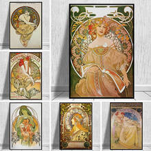 Alphonse Mucha Canvas Painting Vintage Woman Posters and Prints Quadros Wall Art Picture for Living Room Home Decoration Cuadro 2024 - buy cheap