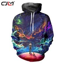 CJLM-Sudadera con capucha para hombre, ropa de calle divertida con estampado 3D de cielo estrellado, chándal de gran tamaño, 5XL 2024 - compra barato