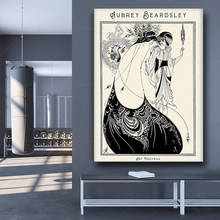 Aubrey beardsley poster, saia beardsley, cartaz, impressão de aubrey beardsley, arte nova cartaz, cultura francesa 2024 - compre barato