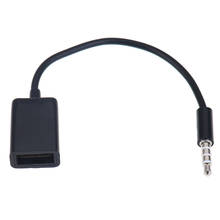 3.5mm Male AUX Audio Plug Jack To USB 2.0 Female Converter Cable Cord Car MP3 2024 - buy cheap