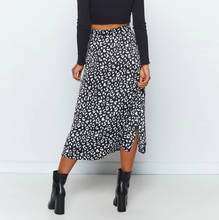 Women Skirt Fashion Boho Summer Leopard Print Zipper High Waist Casual Satin Mid Calf Casual Elegant High Waist Long Skirt #45 2024 - buy cheap