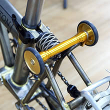 Barra de palanca telescópica de extensión de rueda fácil para bicicleta plegable Brompton, fácil de limpiar con bloque de ruedas CNC, ultraligero 2024 - compra barato