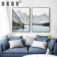 HKDV Mountain Landscape Travel Sicandinavia Canva Painting Wall Art Picture Poster Print Gallery Living Room Interior Home Decor 2024 - buy cheap