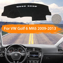 Чехол для приборной панели автомобиля Volkswagen VW Golf 6 MK6 2009 ~ 2013, коврик для защиты от светильник, Солнцезащитный ковер, автомобильные аксессуары 2010 2011 2012 2024 - купить недорого
