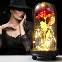 Светодиодный светильник, мигающий, светящийся, искусственная Роза, романтическое украшение, цветок, свадьба, день Святого Валентина, подарок на день матери для любимой 2024 - купить недорого
