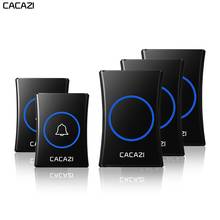 CACAZI Intelligent Home Wireless Doorbell Waterproof 300M Remote US EU UK AU Plug Battery Calling Bell 1 2 button 1 2 3 Receiver 2024 - buy cheap