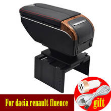 For dacia renault fluence armrest box Double doors open 7USB Centre Console Storage Box Arm Rest 2024 - buy cheap