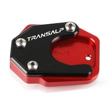 For TRANSALP 600 650 700 XLV 600 650 700 TRANSAL Motorcycle CNC Foot Side Stand Pad Plate Kickstand Enlarger Support Extension 2024 - buy cheap