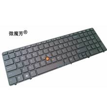 Клавиатура для ноутбука HP Probook 8560W 8570W с английской подсветкой 2024 - купить недорого
