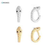 Kikikichicc-anel de prata esterlina 925, formato de cobra, 7.5mm, ouro, pequeno, piercing, joia feminina de luxo 2024 - compre barato