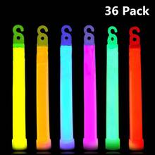 36 сверхъярких светящихся палочек-объемная упаковка промышленного класса-6 дюймов водонепроницаемая светящаяся палочка-12 часов работы-смешанные цвета 2024 - купить недорого