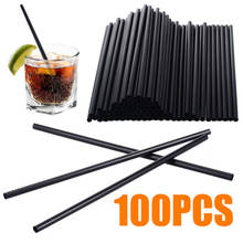 100pcs Mini Black Cocktail Straws Straws DIY Party Straw For Home Birthday Wedding Party Supplies Plastic Small Drinking Straw 2024 - buy cheap